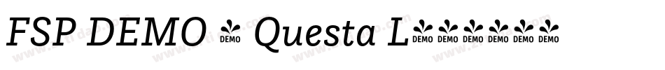 FSP DEMO - Questa L字体转换